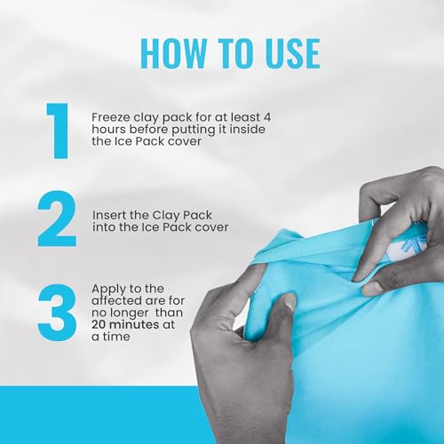 ICEWRAPS Fabric Cover for 10 x 14 Clay Pack, Reusable Ice Pack Cover - Blue - size: 10”x14”, style: Fabric Cover Only
