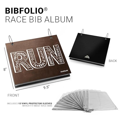 Gone For a Run BibFOLIO Race Bib Album - Inspire To Run - 9.5x8 - color: Inspire to Run