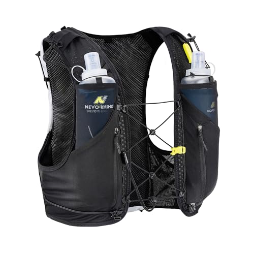 N NEVO RHINO 12L Trail Running Hydration Vest with 2 TPU 500ml Soft Flasks - color: White, size: Large