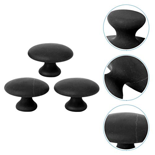 EXCEART Gua Sha Muscle Scraper Natural Stone Mushroom Shape Handheld Massage Tool for Trigger Point Release Deep Tissue Massage Circulation Support Sore Muscle Relief 3 Pack 2.16 X 2.16 X 1.49 in