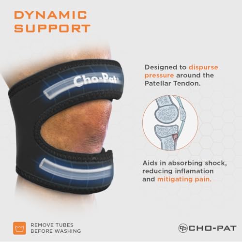 Cho-Pat Dual Action Knee Support Strap for Tendonitis & Knee Pain, Small - size: Small