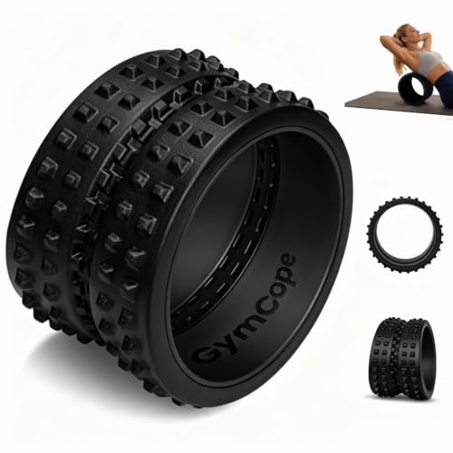 GymCope 10in Back Roller, Foam Roller for Exercise, Spine-Safe Groove - color: Black
