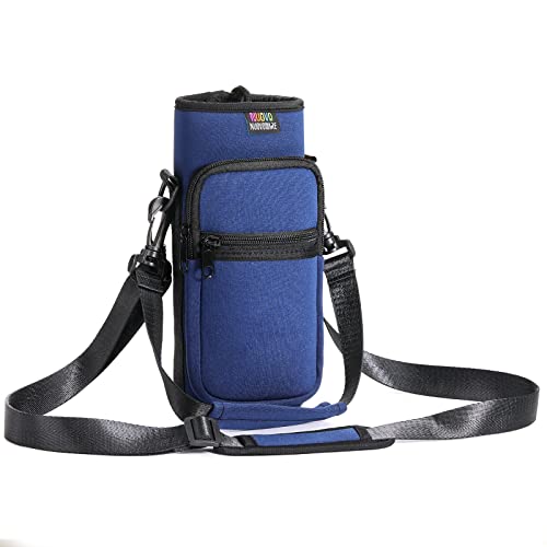 Nuovoware Water Bottle Carrier Bag, 25oz/32oz, Navy blue - color: Navy Blue, size: 25-32 Ounces - Standard