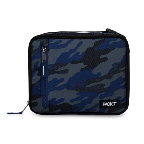 PackIt Freezable Classic Lunch Box, Sporty Camo Navy - color: Sporty Camo Navy