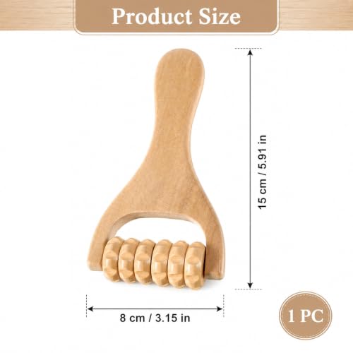 Wooden Massage Roller, Manual Handheld Wooden Rollers for Massage
