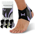1PC Ankle Brace Compression Support Stabilizer, Adjustable Foot Ankle Protection, Lace-Up Sports Basketball Sprain Recovery for Women and Men (Purple) - color: Purple