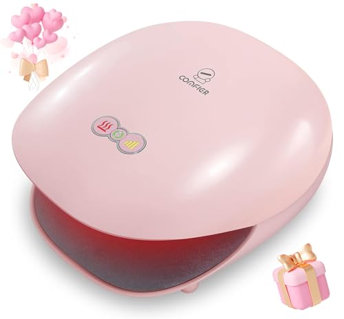 COMFIER Wireless Hand Massager with Heat -3 Levels Compression & Heating,Rechargeable Hand Massager Machine for Carpal Tunnel,Ideal Gifts for Women (Petal Pink) - color: Pink