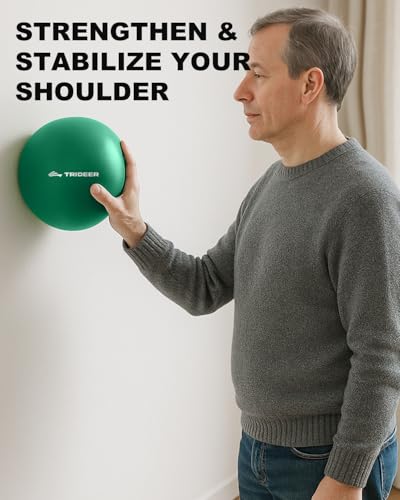 Trideer Exercise Ball for Rehabilitation with Guide, 9 Inch Pilates Ball - color: Green (with inflation straw)