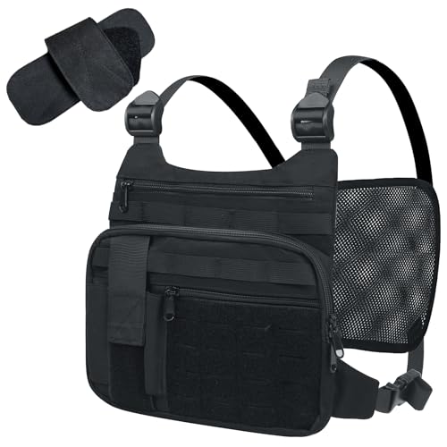 KINGSLONG Running Vest, Chest Bag for Men, Chest Pack, Hiking (B-Holster) - color: B-Holster