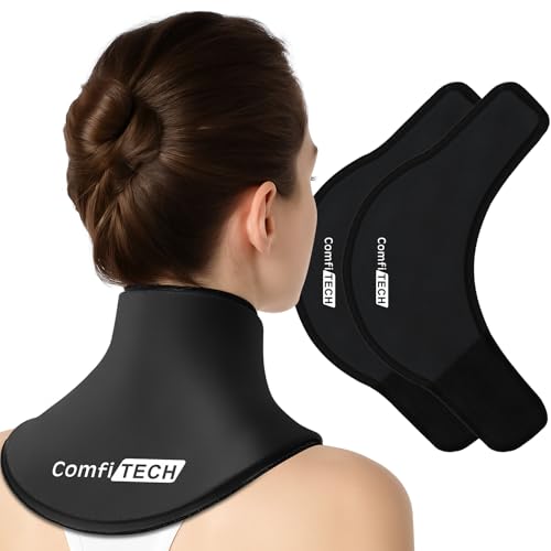 ComfiTECH Extended Neck Ice Pack Wrap Gel Coverage for Shoulder, M, 2 Pack - size: Medium