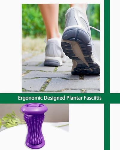 ChiFit Manual Foot Massager Roller for Plantar Fasciitis Relief, Portable Deep Tissue Muscle Massage Roller for Foot Arch and Heel Pain, Effective Reflexology Tool Relax The Nerves (Rose Purple) - color: Rose Purple