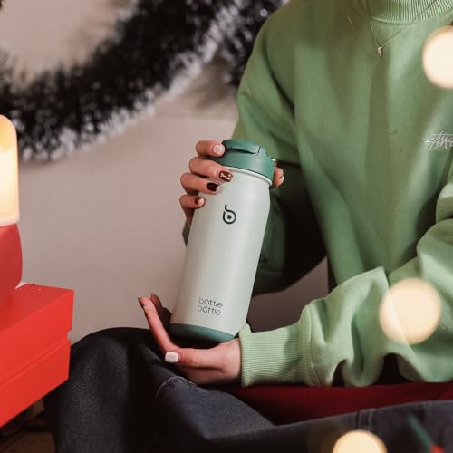 BOTTLE BOTTLE 16 oz sports water bottle stainless steel insulated kids water bottle with straw and pills holder for gifts and school（green） - color: green
