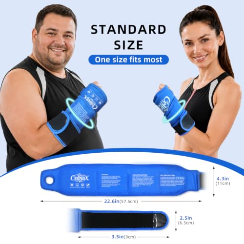 Wrist Ice Pack Wrap for Carpal Tunnel Relief, Gel Ice Packs for Injuries - color: Blue