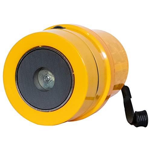 VULCAN Amber LED Emergency Warning Beacon - Portable - Magnetic and Battery-Operated - 24 LEDs - Photocell Technology - Operates in Low Light or Dark Conditions Only - color: Amber