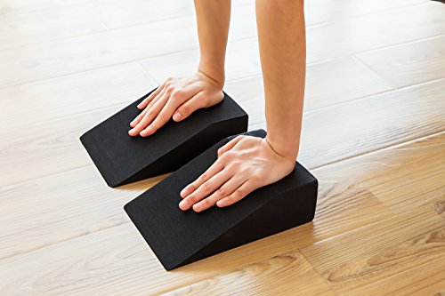 StrongTek Yoga Wedge Blocks, Soft EVA Foam, Set of 2 with Carry Bag