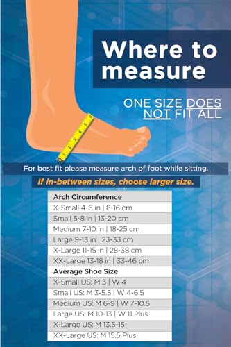 OrthoSleeve FS6 Foot Bracing (Single Sleeve) treats Plantar Fasciitis, Achilles Tendonitis and relieves heel pain in a soft, moisture-wicking fabric - color: Black, size: X-Large