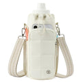 Telena Water Bottle Holder with Strap RFID Crossbody Bags for Women - color: Z-Beige