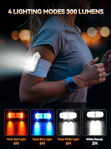 TECKNET Clip-On Personal Alarm with LED Light, USB-C Rechargeable, White - color: White