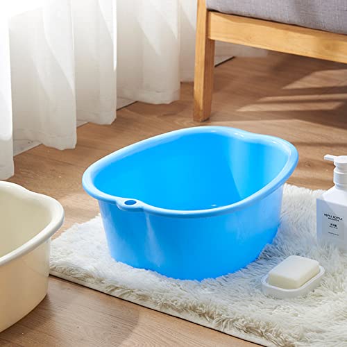 AXLOFO® Foot Soaking Tub Large Size Foot Basin, Feet Soaking Tub with Massage Acupoint, Pedicure Feet Soak Basin Plastic Bucket for Women and Men (2pcs-gery-purple) - color: 2pcs-gery-purple