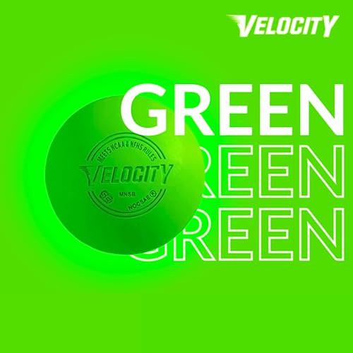 Velocity Lacrosse Balls - 60 and 120 Packs - for Practice, Official NFHS and College Approved Size - color: Lime Green, size: 60 Balls, style: Practice Ball