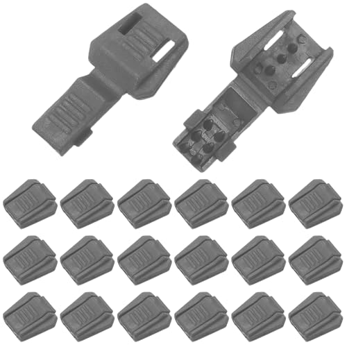 Zipper Pull Cord Lock End Tips, Plastic Shoe Lace End Clips - color: Gray
