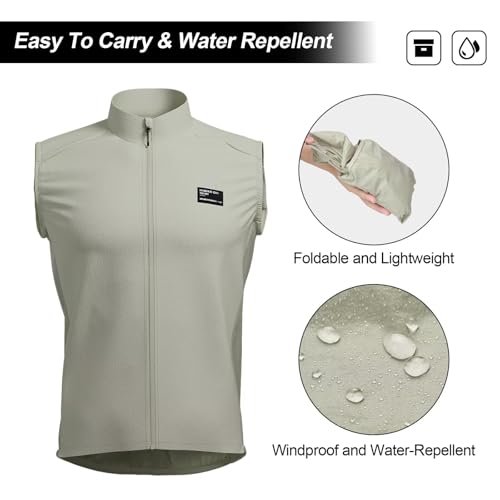 INBIKE Unisex Cycling Vest Windproof Lightweight Sleeveless Jacket - color: Green, size: X-Large