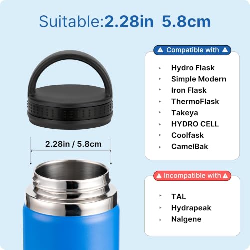 Lid for Hydro Flask12 16 18 20 32 40 64oz Wide Mouth Bottles - color: 2 Pack