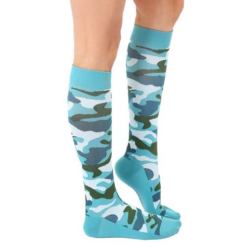 Living Royal Compression Socks - Graduated Compression 15-20mmHg, Padded Cushion Bottom Fun Socks, Moisture-Wicking - color: Camo