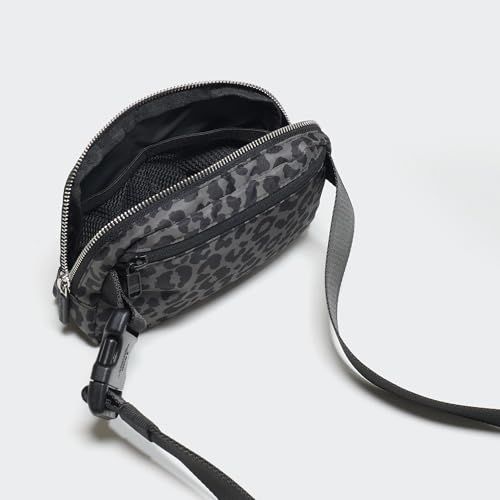 Pander Crossbody Belt Bag for Women and Men, Travel and Everyday Use - color: Grey Leopard