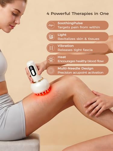 Leg Massager for Circulation and Pain Relief, Lymphatic Drainage & Varicose Veins Support - Calf, Foot & Knee Massager with SoothingPulse, Heat, Light & Vibration