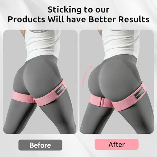 MANUEKLEAR Non-Slip Blood Flow Restriction Bands, BFR Booty Bands for Women - color: Pink