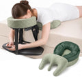 Massage Headrest for Bed, Head Holder & Face Cradle with Face Down Pillow - color: Green, size: Full