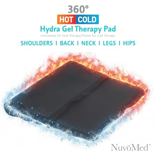 NuvoMed Reusable Hot and Cold Gel Pack, Large Flexible Hydra-Gel Pack for Back, Neck, Shoulder, Hips, Thighs, Microwave and Freezer Safe Therapy Pack, 12 x 17 Inch