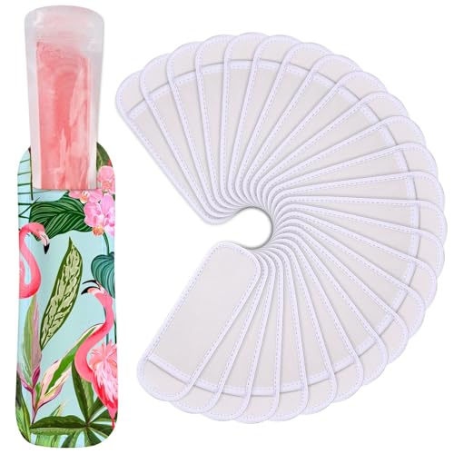 JANYUN Ice Pop Sleeves, 24 Pcs Sublimation Blanks Popsicle Holder - color: White
