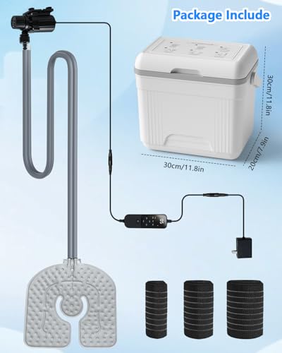 Ice Machine for Knee After Surgery, 10QT Portable Cold Therapy Machine - color: White