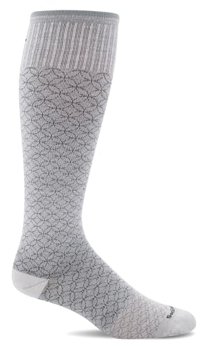 Sockwell Women's Featherweight Fancy Moderate Graduated Compression Sock - color: Natural, size: Medium-Large