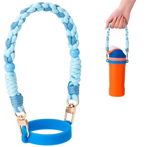 Water Bottle Handle Strap Compatible with Owala Water Bottle - color: Light Blue