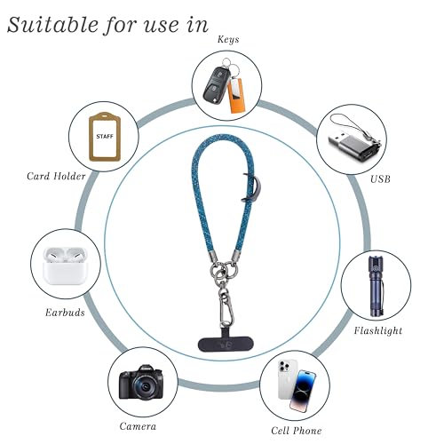 Cell Phone Wrist Strap Phone Lanyard Rope Wrist Lanyard Outdoor Activities - color: Camo Blue