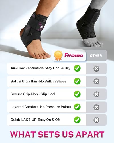 1.5mm Ultra Thin Ankle Brace for Women Men, Figure-8 Support - size: XL