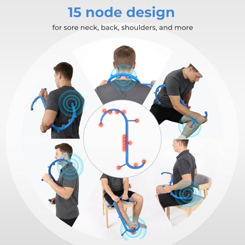 Detachable Trigger Point Massage Tool for Body Muscle Pain Relief - color: Blue, size: Large
