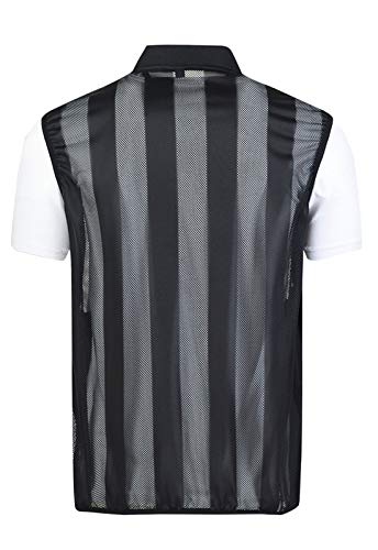 Flygo Men's Summer Casual Lightweight Breathable Mesh Cycling Travel Zip Vest - color: Black, size: X-Small