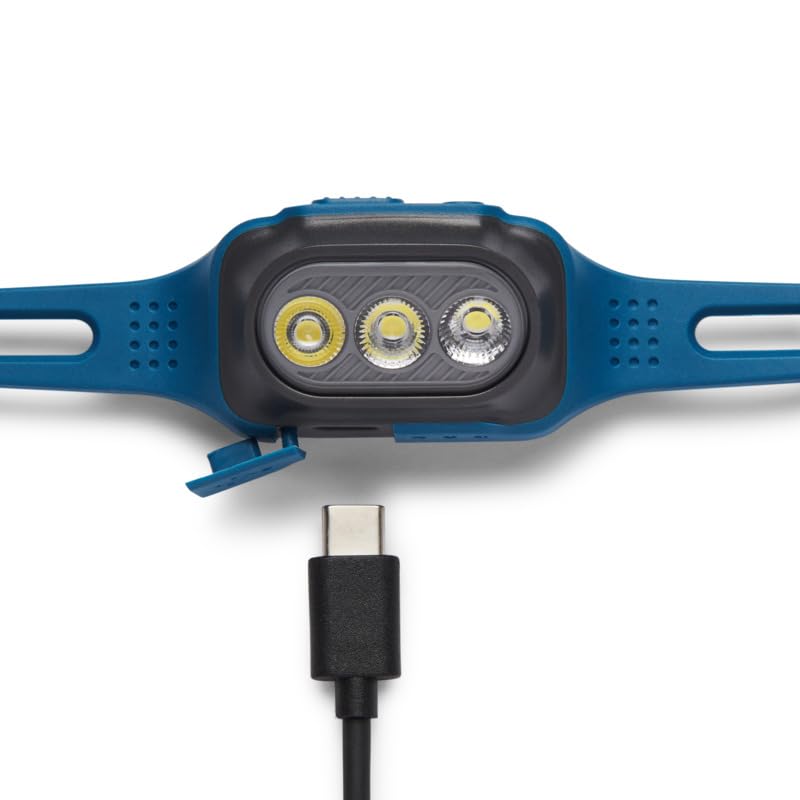 BLACK DIAMOND Deploy Run Light, USB-C Rechargeable, Dimmable, Creek Blue - color: Creek Blue