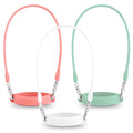 Ryan & Rose Water Bottle Handle 3 Pack - Silicone Water Bottle Sling, Carrier, Holder with Strap for Stanley Cup Accessories - color: Flat Cabana (3 Pack)