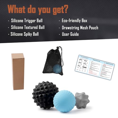 Silicone Massage Ball Set for Deep Tissue and Trigger Points - style: Silicone Muscle Relief Set