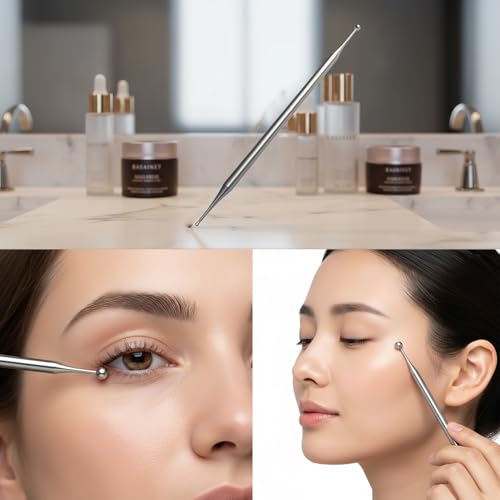BYYDDIY Stainless Steel Dual Head Facial Reflexology Tool Set (6.3 inch) - style: 6.3 inch