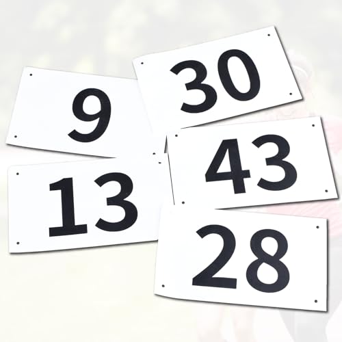 TRIWONDER Race Bibs Running Numbers with Safety Pins, Tyvek 4"x7" Large Numbers 1-500 for Marathon Runners Events Sports Games - color: Black&White [4"x7"] 1-100