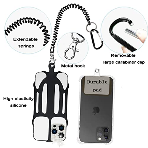 Prime Comfort Phone Tether with Silicone Phone Holder and Carabiner Clip - size: Tether