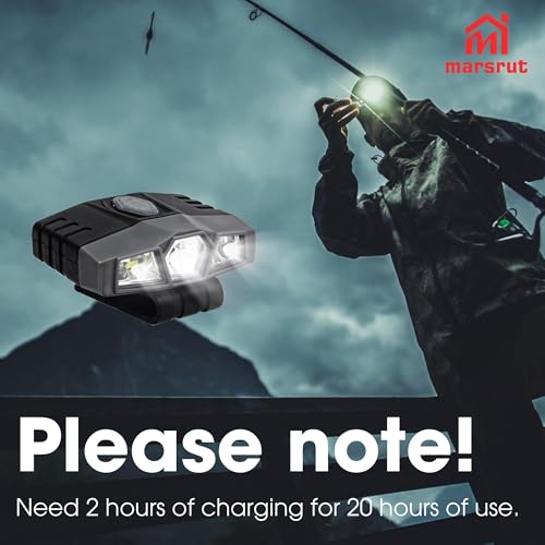 2Pcs Hat Lights Clip On Rechargeable Brim Light, Ultra Bright Micro Mini LED Cap Headlamp 150 Lumens Spotlight, Waterproof Hands Free Portable Flashlight for Baseball Cap, Running, Fishing, Camping