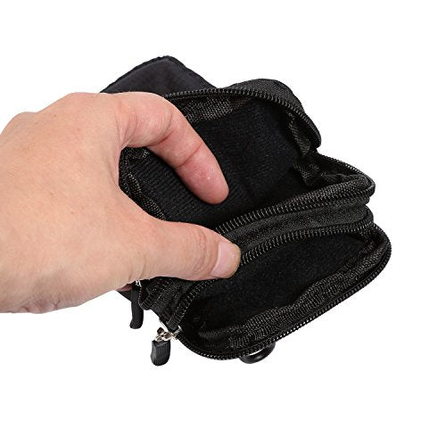 Cellphone Belt Clip Holster Men, Nylon Crossbody Cell Phone Purse, 6.9" Cellphone Belt Case Holder Mens Smartphone Belt Loop Pouch Zipper Pockets for iPhone 17 16 15 14 13 Pro Max Case 7 8 Plus, Black - color: Black 6.9 Inch (10*18*3.5 CM)