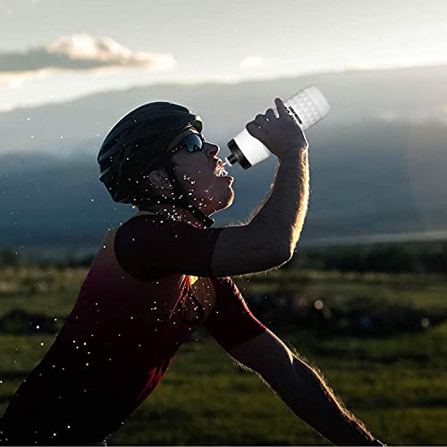 GEMFUL Water Bottle Biking BPA Free 24 Ounce 2 Pack - color: Black+White